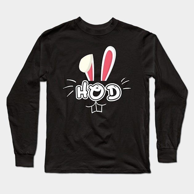 Cute Easter Holiday  with Bunny Rabbit Ears for Kids Long Sleeve T-Shirt by CarleyMichaels